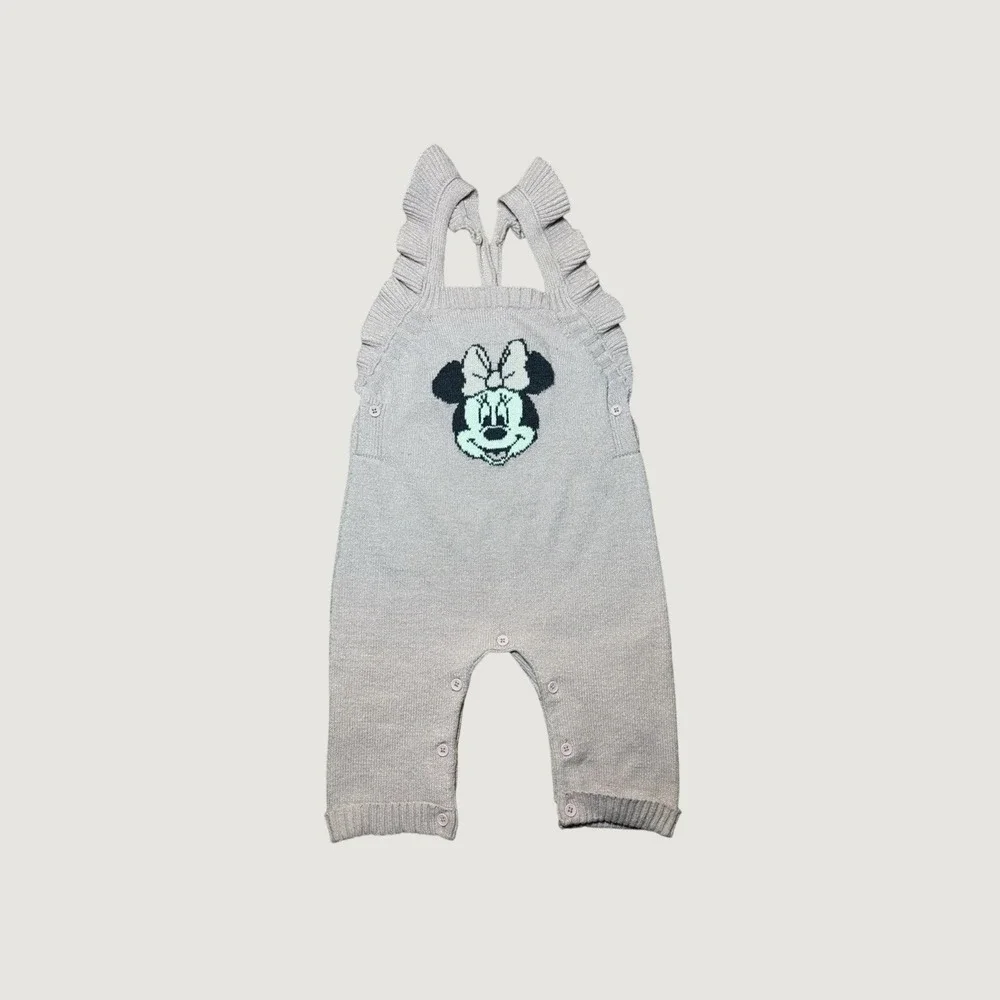 Disney Baby‎ Minnie Mouse Knit Romper 9M Pink One Piece